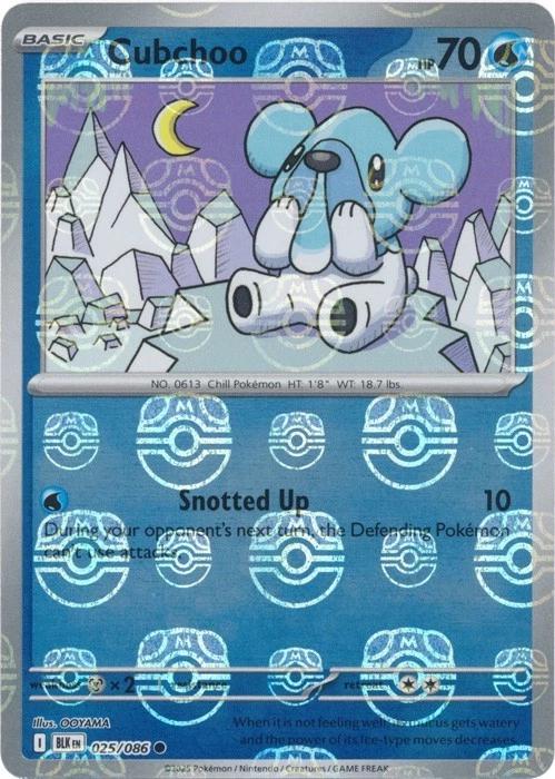 Black Bolt Cubchoo [Master-Ball] Pokémon card